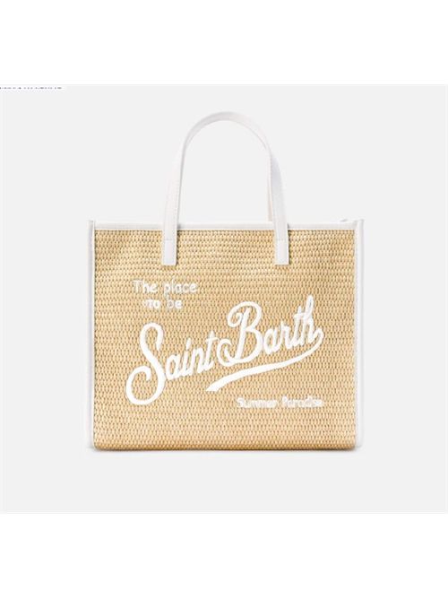 Borsa Vivian medium effetto paglia con logo bianco ricamato MC2 SAINT BARTH | VVID001/00200L